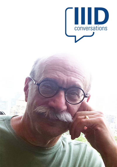 Photo of Robert Linsky with speech bubble "IIID conversation"